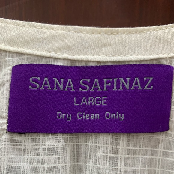 SANA SAFINAZ White and Yellow Embroidered Dress - Picture 10 of 14